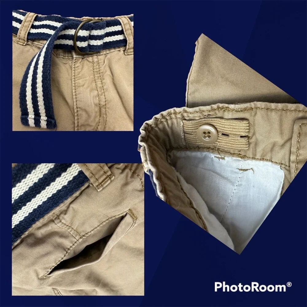 Gymboree Toddler Boys 3T Dark Khaki Shorts W/Adjustable Waist